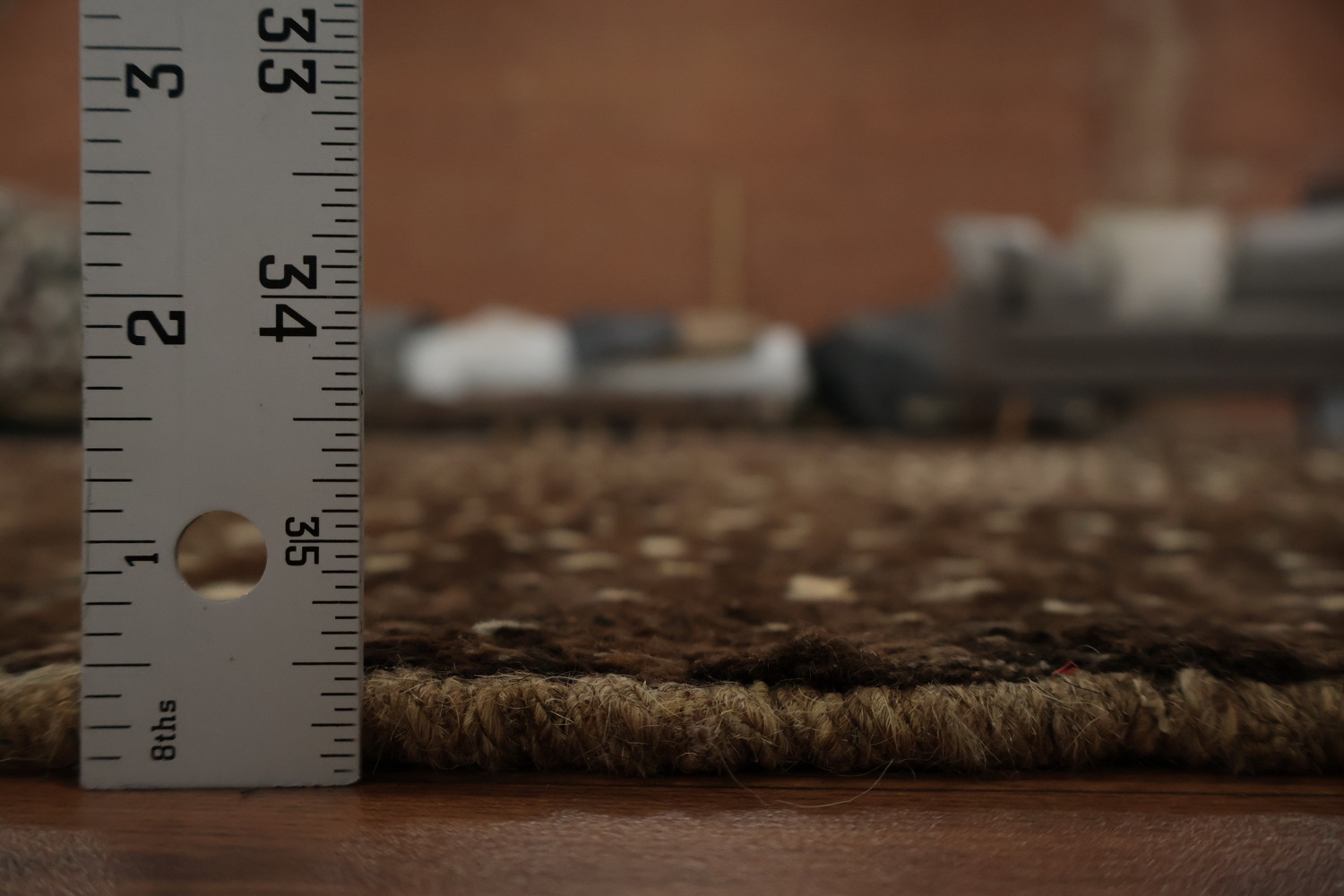 Premium Dark Brown Moroccan Area Rug 6x8 Offers Elegance and Warmth