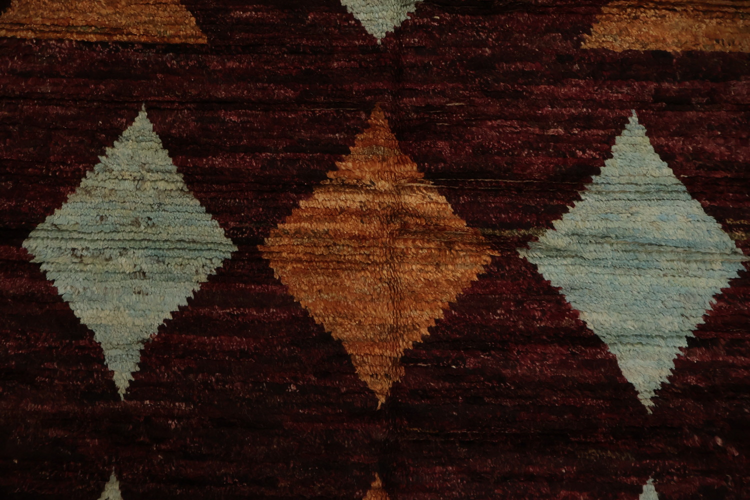 Artistic Moroccan Wool Area Rug 5x7 with Unique Colorful Geometry