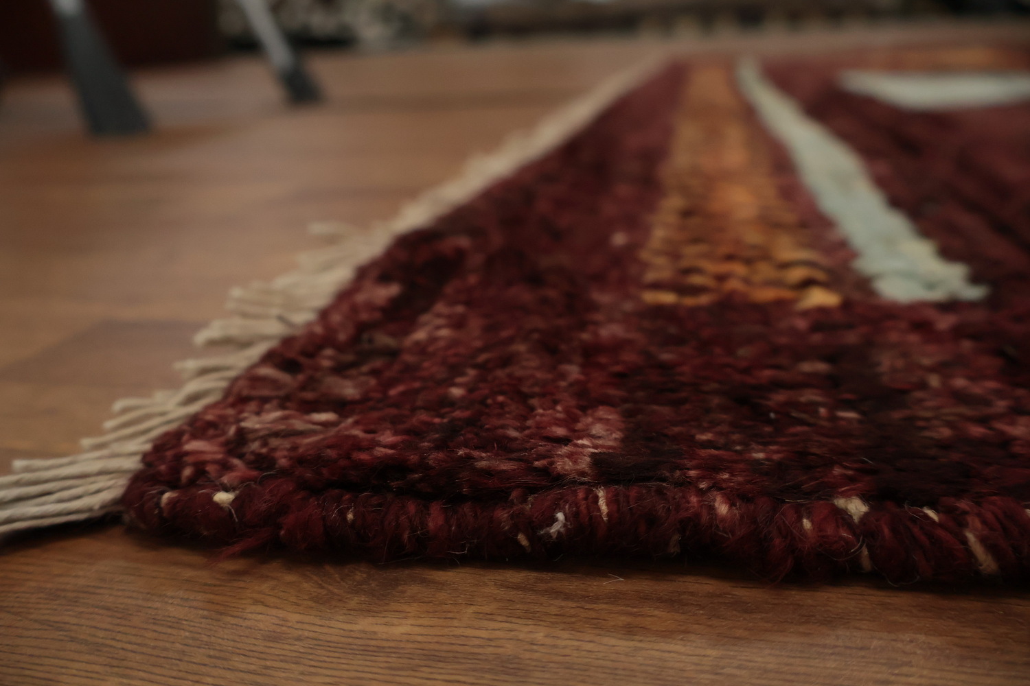 Artistic Moroccan Wool Area Rug 5x7 with Unique Colorful Geometry