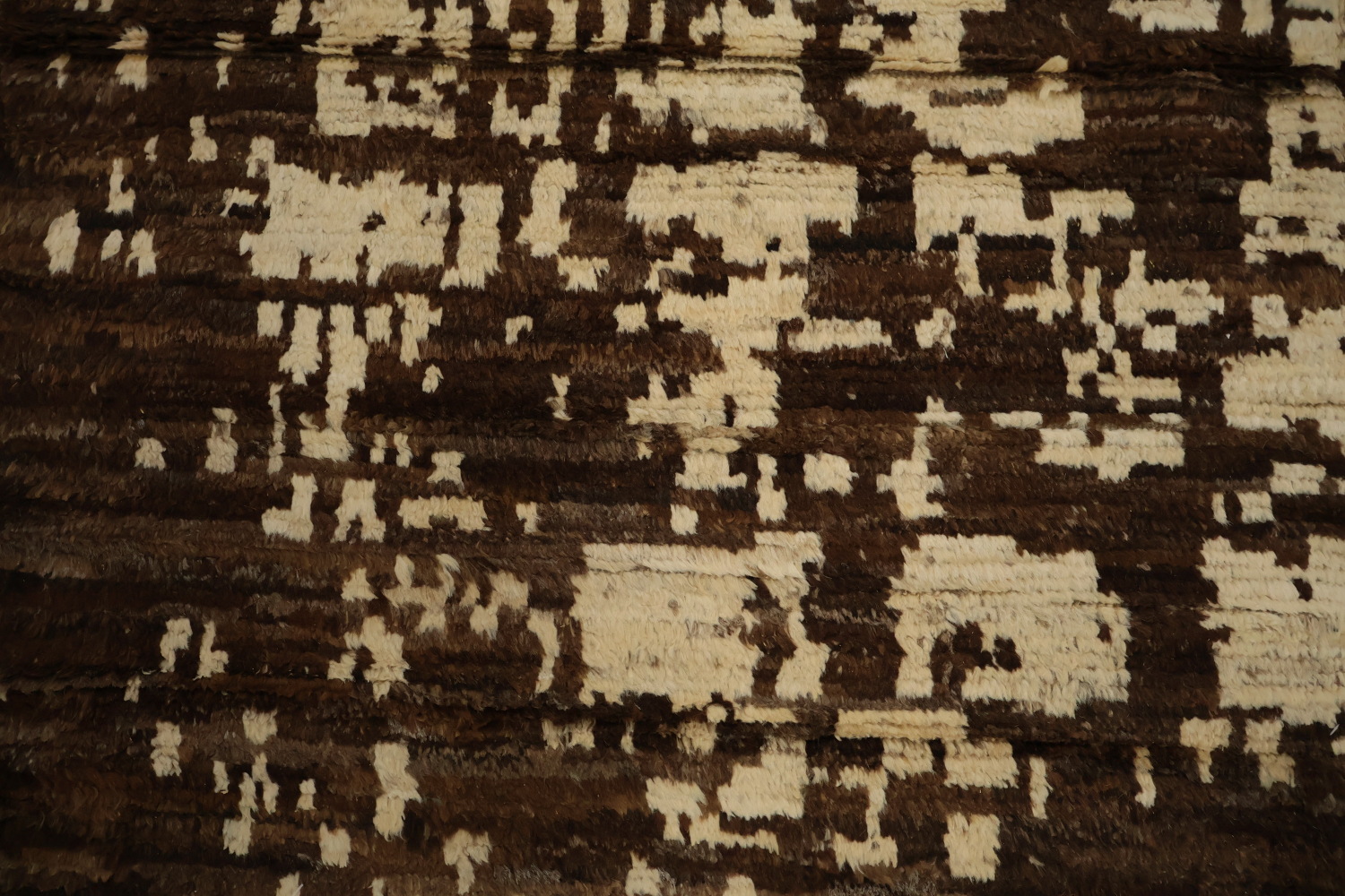 Brown Wool Moroccan Area Rug 6x10