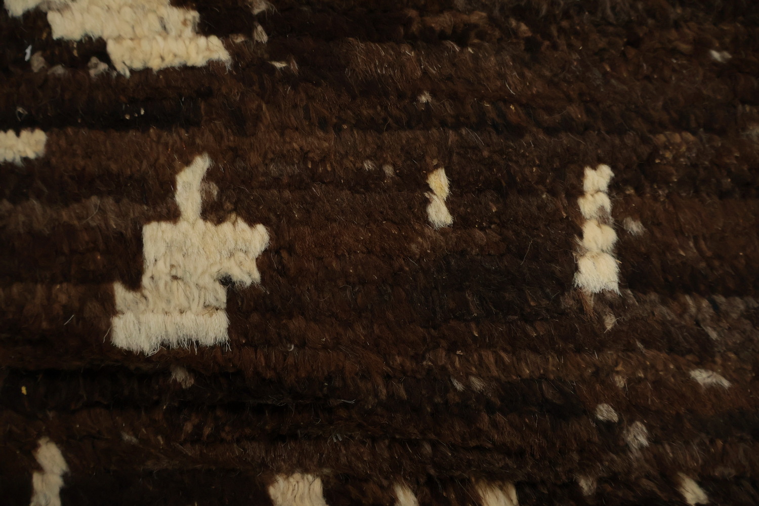 Brown Wool Moroccan Area Rug 6x10