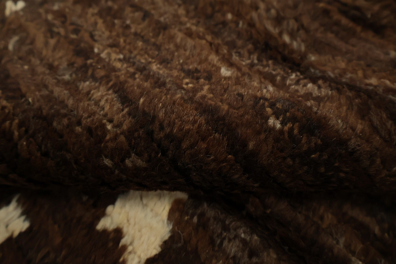 Brown Wool Moroccan Area Rug 6x10