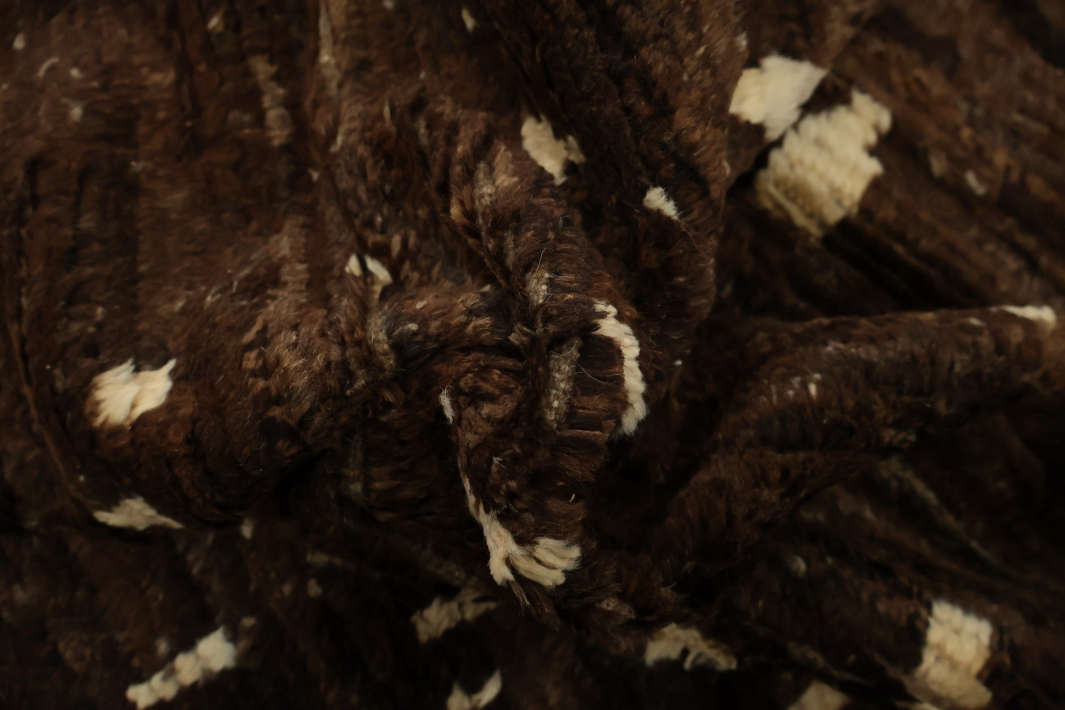 Brown Wool Moroccan Area Rug 6x10