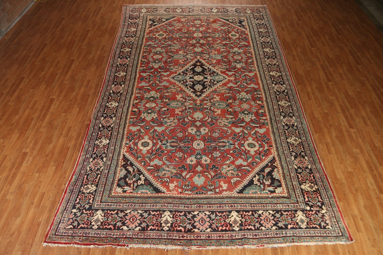 Antique Vegetable Dye Mahal Persian Large Rug 10x17