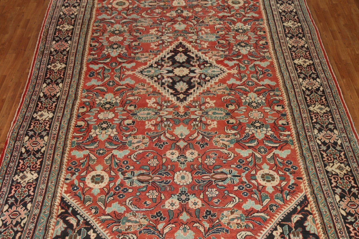Antique Vegetable Dye Mahal Persian Large Rug 10x17