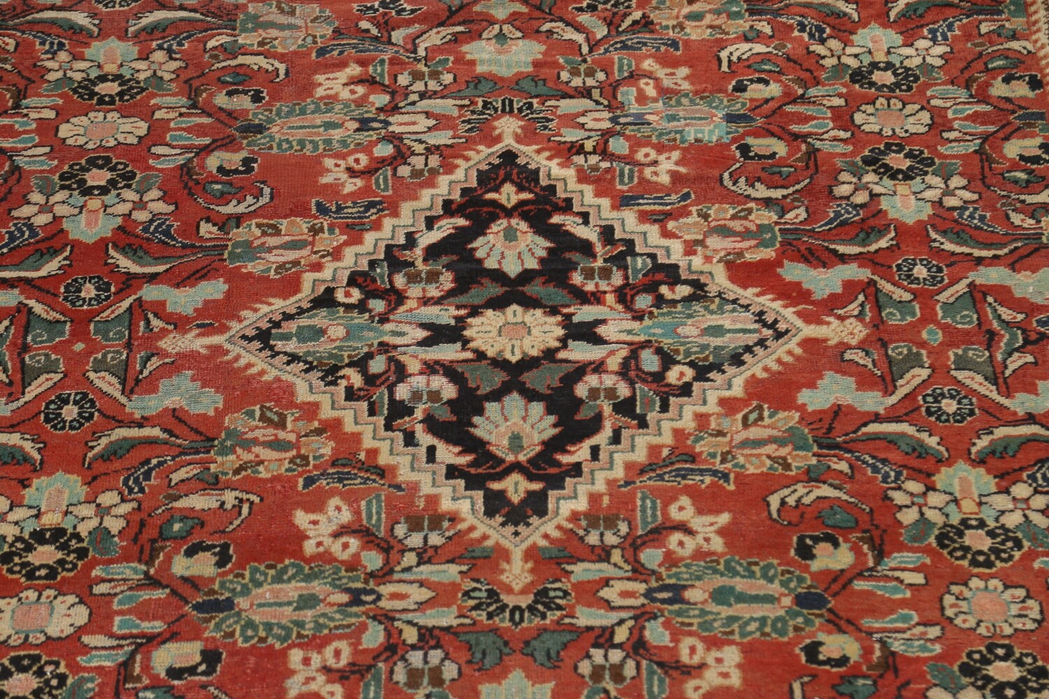 Antique Vegetable Dye Mahal Persian Large Rug 10x17