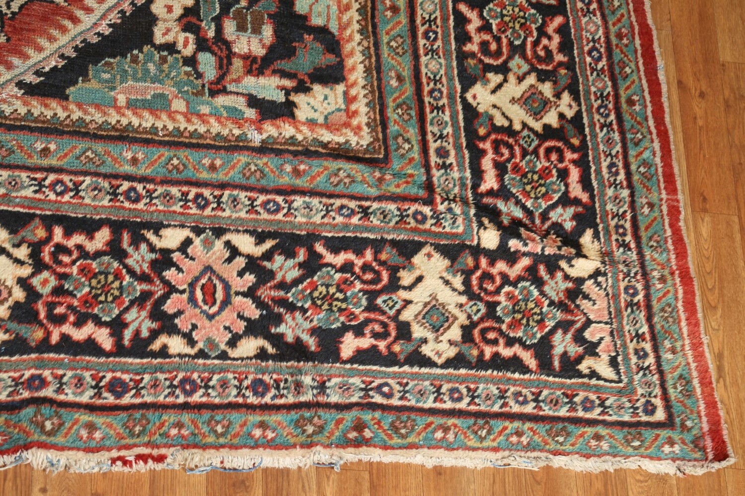 Antique Vegetable Dye Mahal Persian Large Rug 10x17