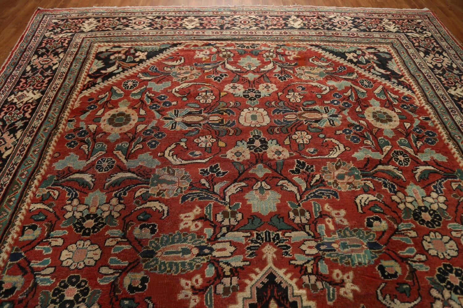 Antique Vegetable Dye Mahal Persian Large Rug 10x17