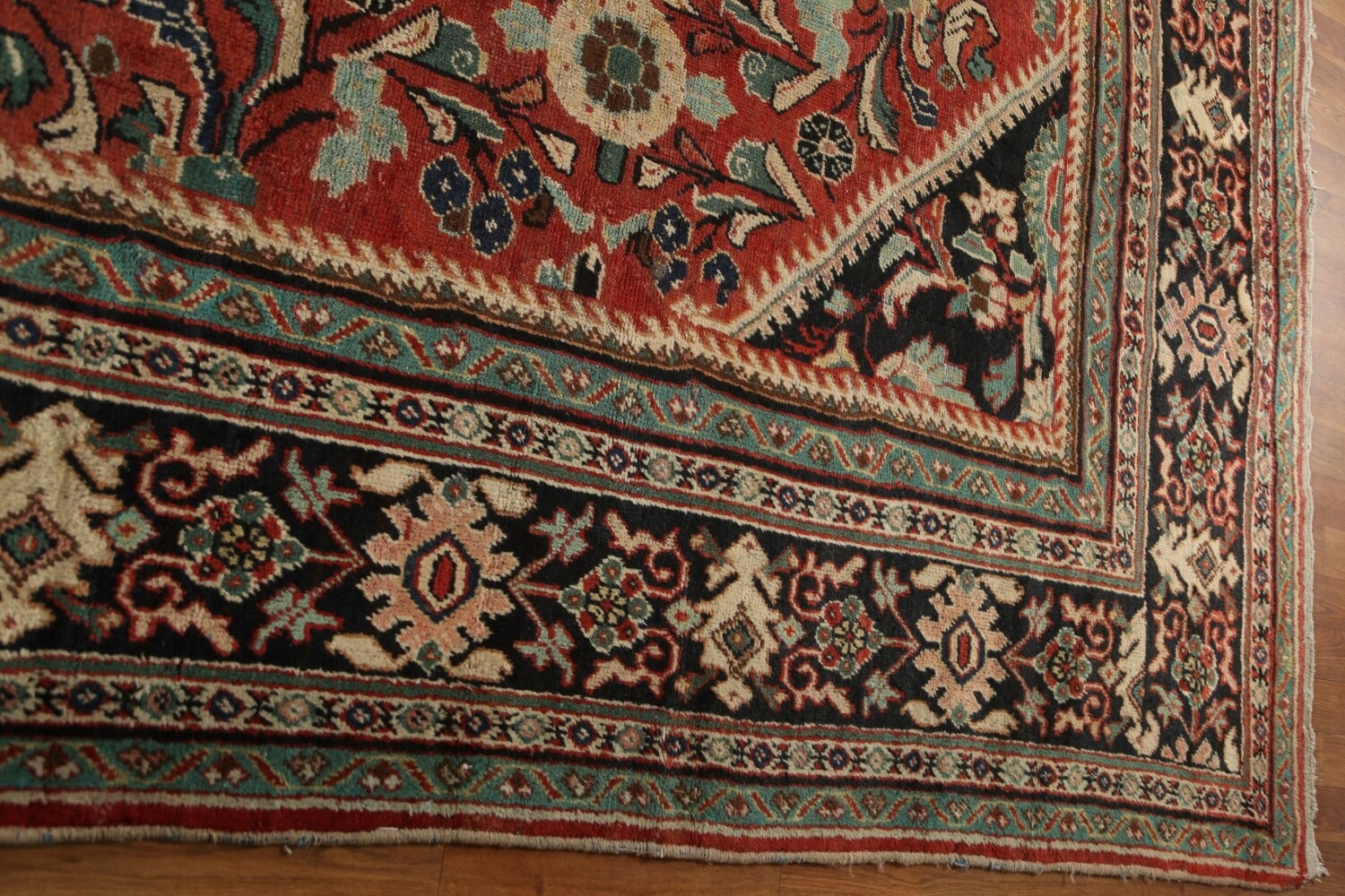 Antique Vegetable Dye Mahal Persian Large Rug 10x17