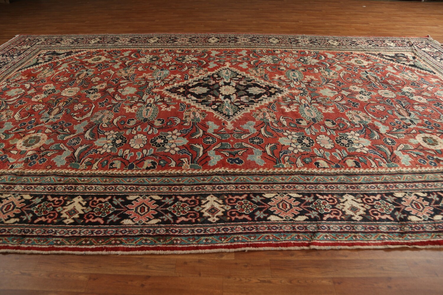 Antique Vegetable Dye Mahal Persian Large Rug 10x17
