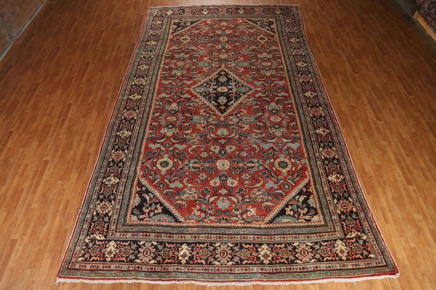 Antique Vegetable Dye Mahal Persian Large Rug 10x17
