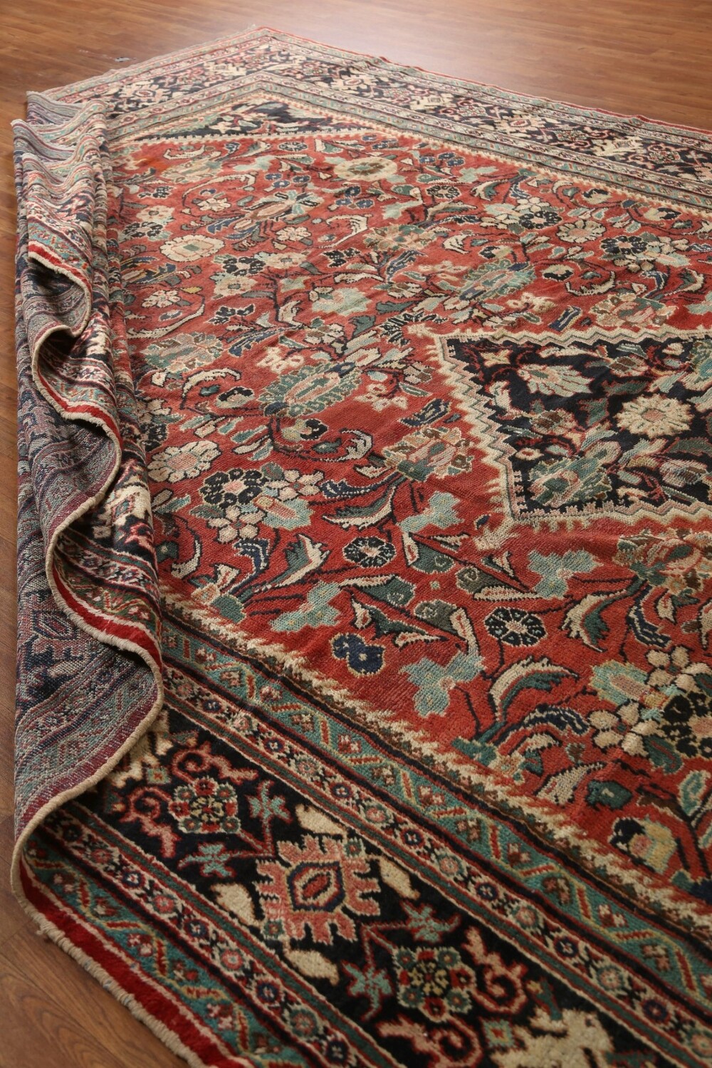 Antique Vegetable Dye Mahal Persian Large Rug 10x17