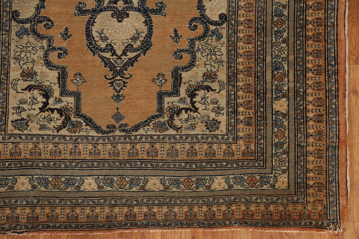 Pre-1900 Antique Vegetable Dye Tabriz Haj Jalili Persian Rug 4x6