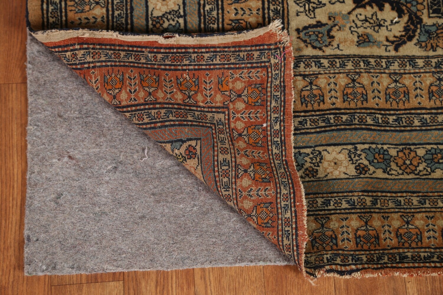 Pre-1900 Antique Vegetable Dye Tabriz Haj Jalili Persian Rug 4x6