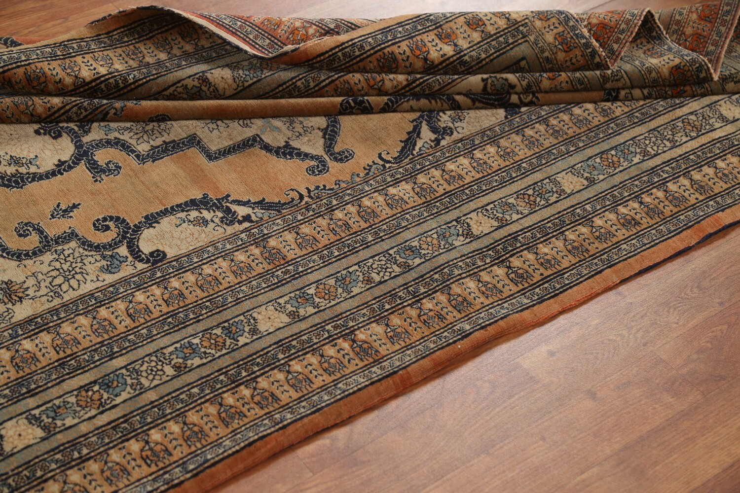 Pre-1900 Antique Vegetable Dye Tabriz Haj Jalili Persian Rug 4x6