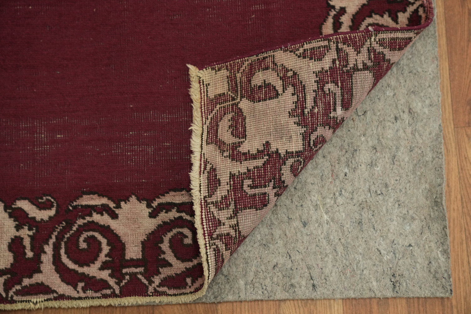 Vintage Bordered Tabriz Runner Rug 3x15