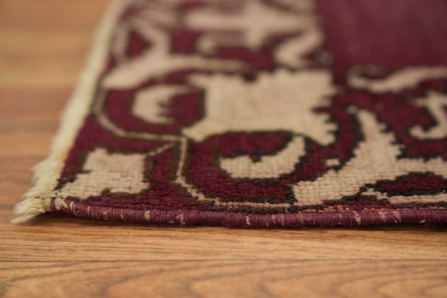 Vintage Bordered Tabriz Runner Rug 3x15