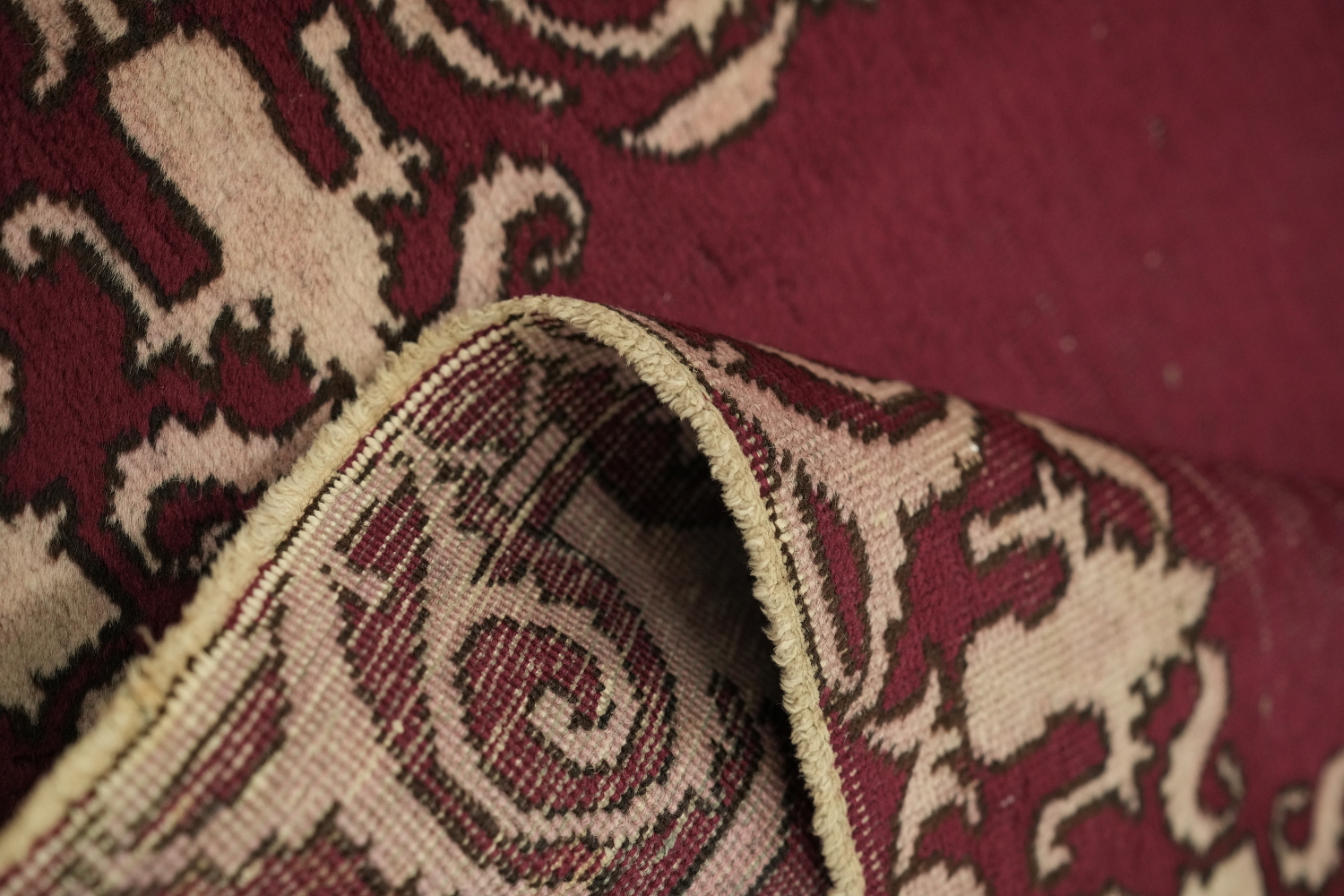 Vintage Bordered Tabriz Runner Rug 3x15