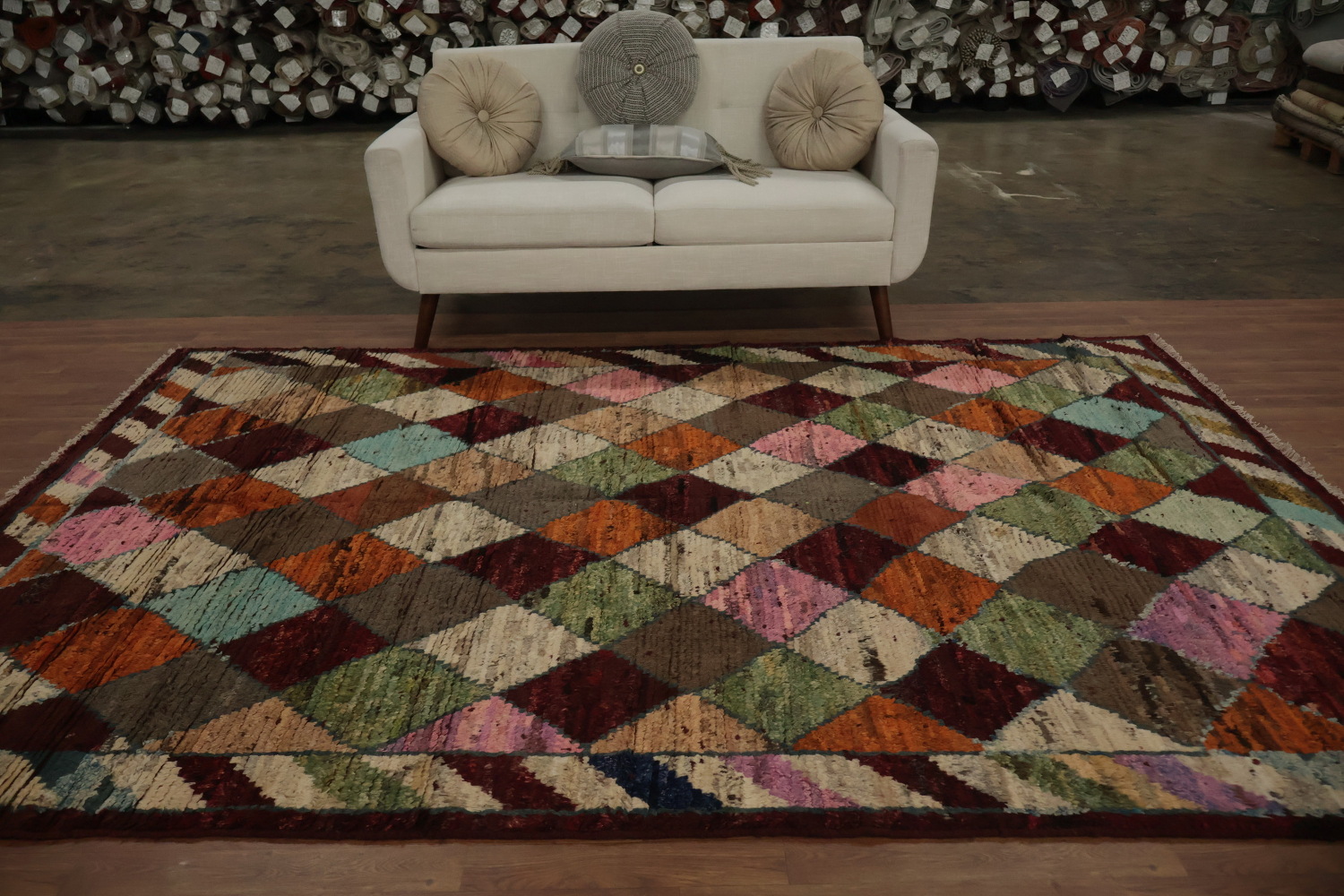 Bold Multicolor Moroccan Area Rug 7x10 to Brighten Up Any Room