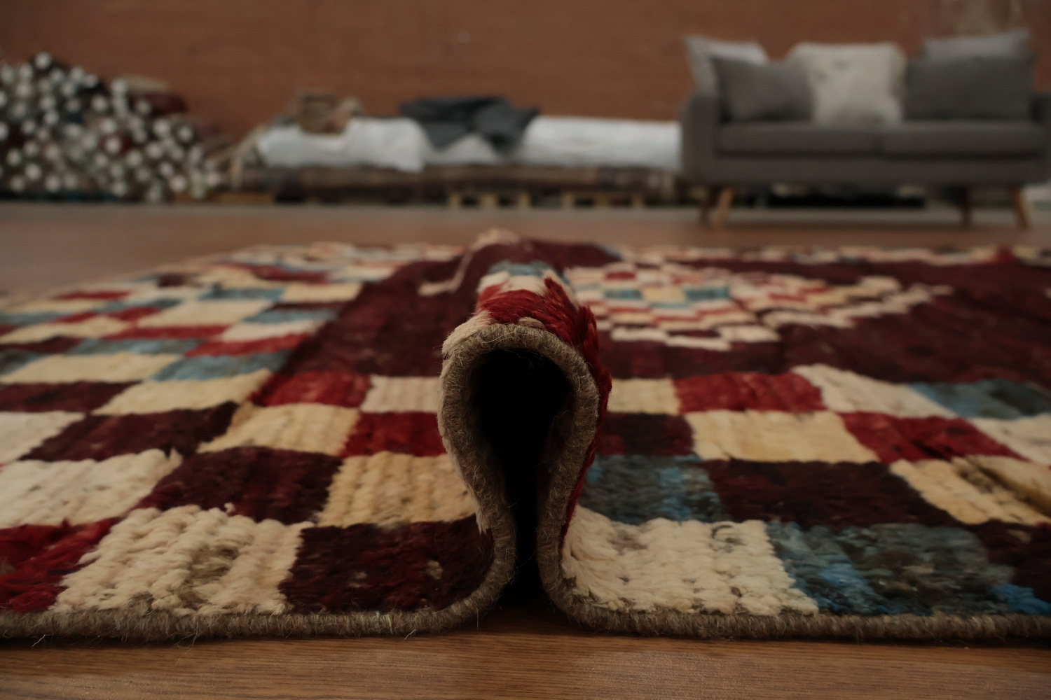Checkered Moroccan Oriental Area Rug 7x10