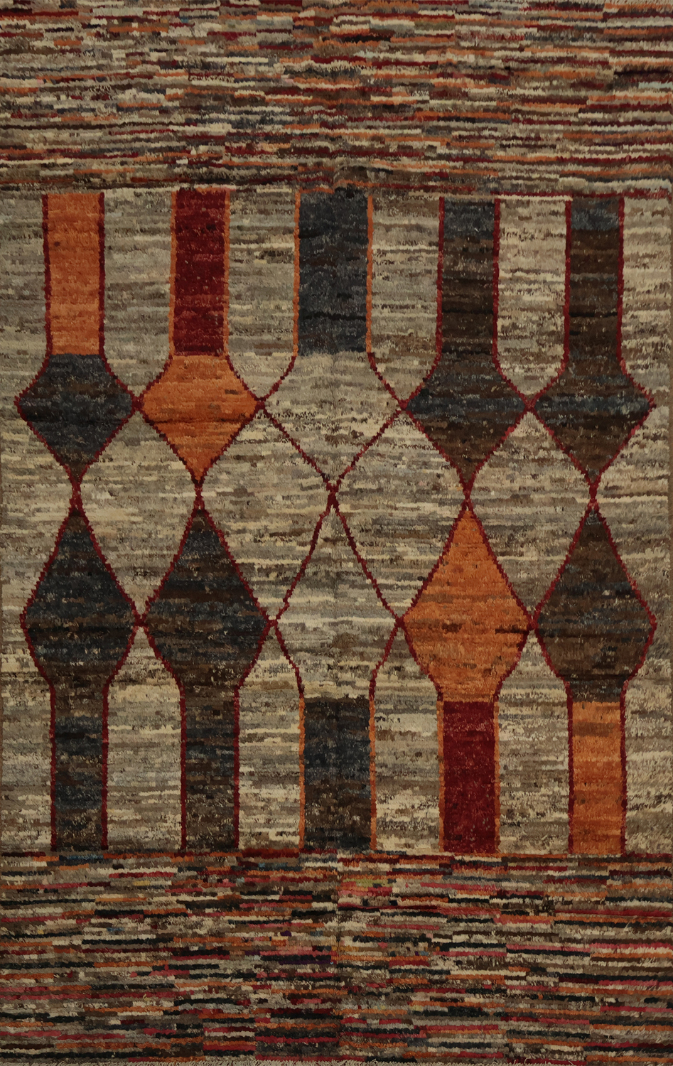 Rustic Elegance Warm Tones Moroccan Oriental Area Rug 7x10