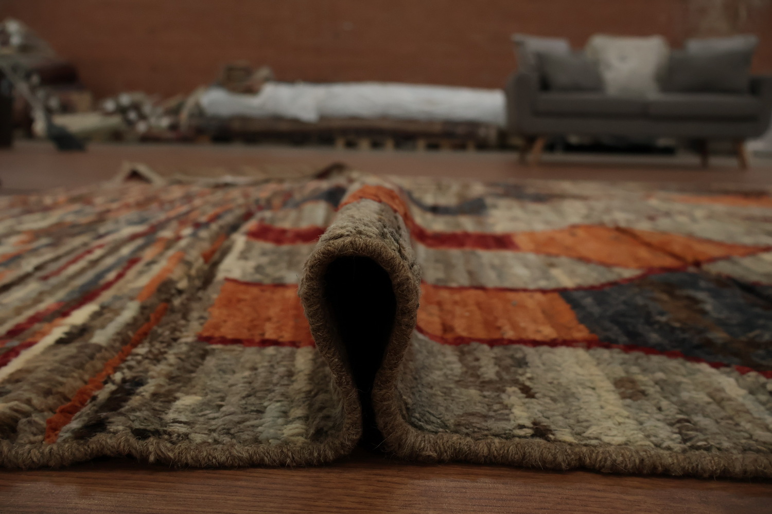 Rustic Elegance Warm Tones Moroccan Oriental Area Rug 7x10