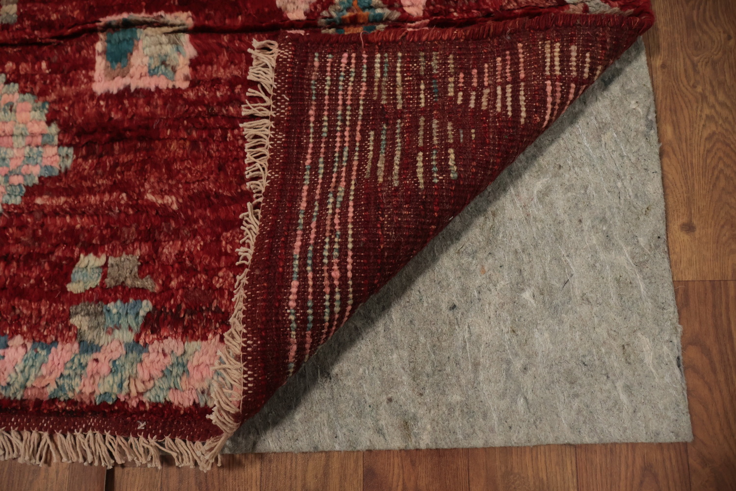 Vibrant Red Moroccan Area Rug 6x9 Featuring Unique Tribal Geometrics