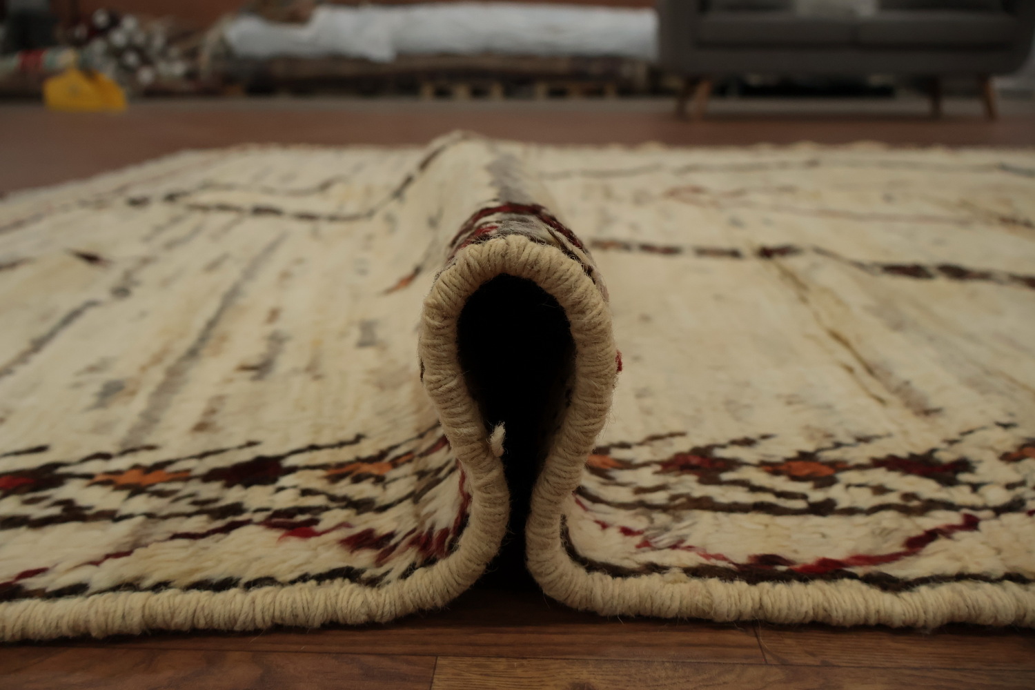 Earthy Elegance Moroccan Area Rug 7x10 with Geometric Patterns