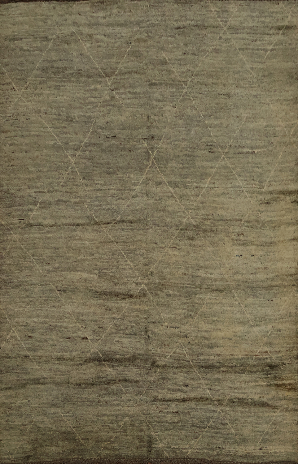 Soft Moroccan Area Rug 7x9 with Delicate Line Accentuation