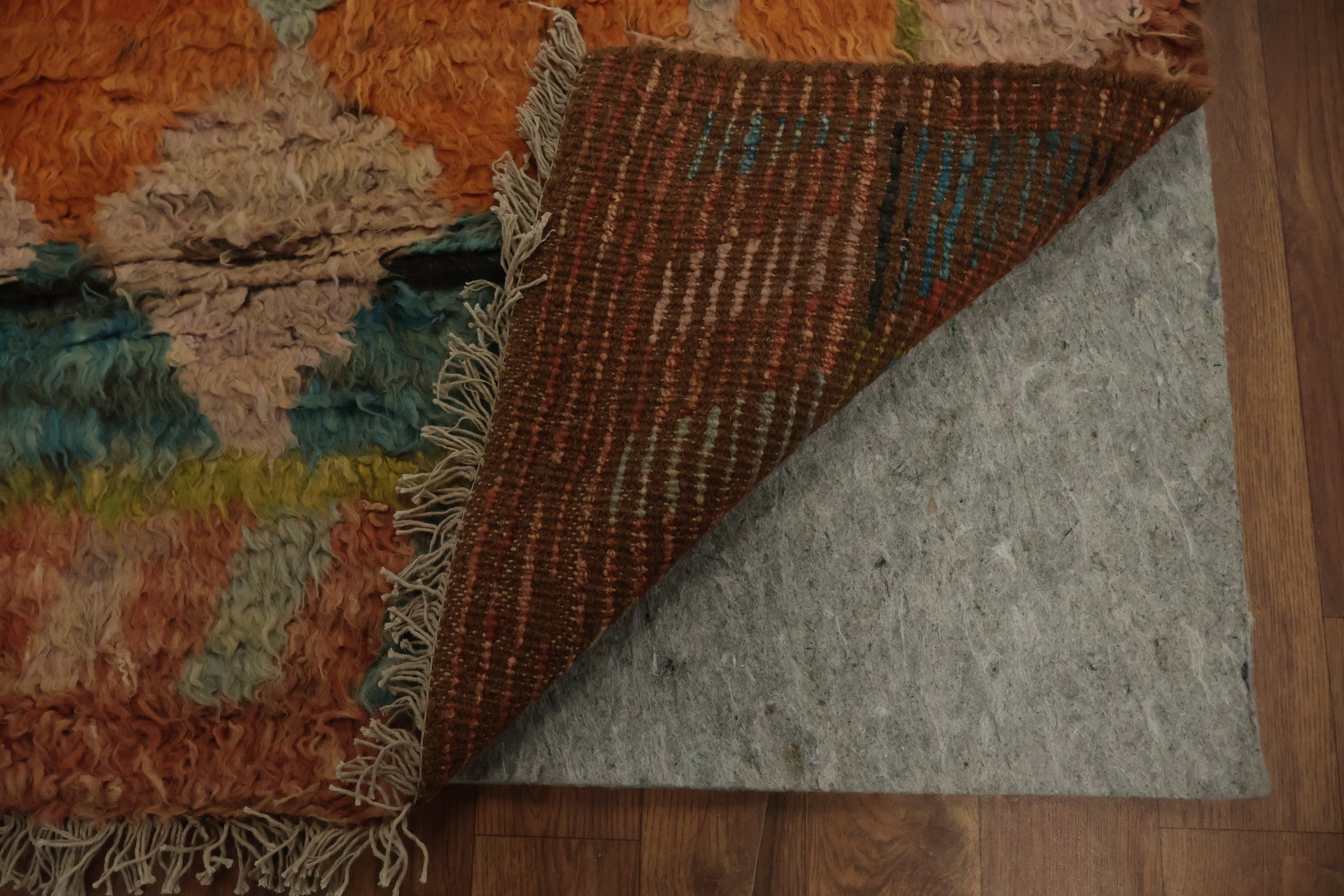 Multi-Color Moroccan Area Rug 7x10 with Eye-Catching Diamonds