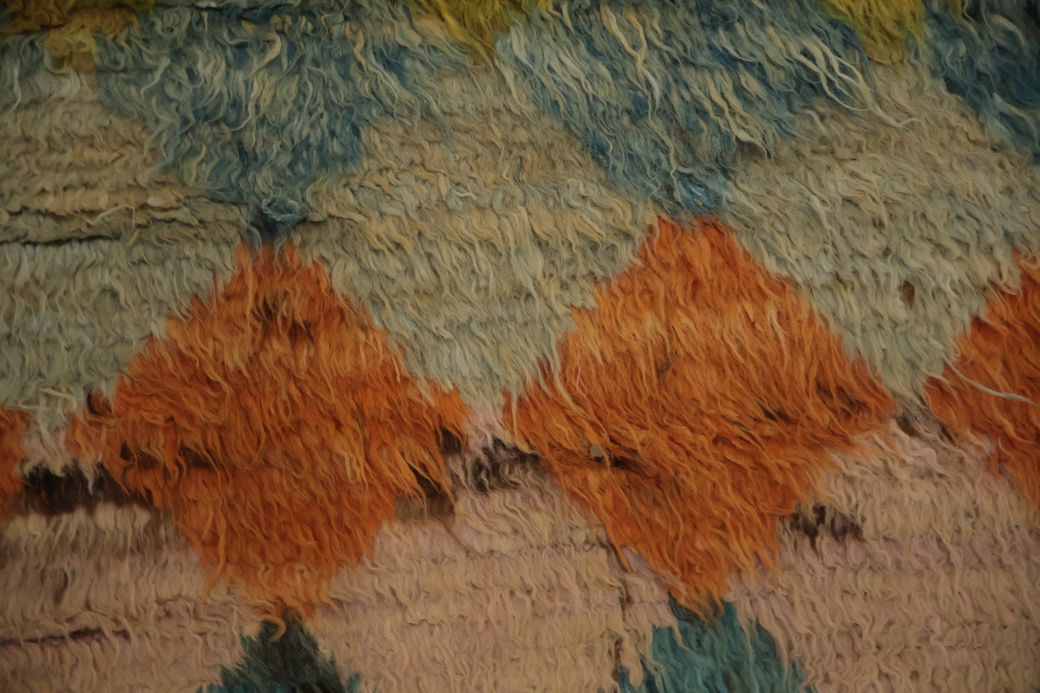 Multi-Color Moroccan Area Rug 7x10 with Eye-Catching Diamonds