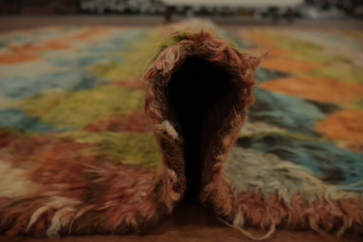Multi-Color Moroccan Area Rug 7x10 with Eye-Catching Diamonds