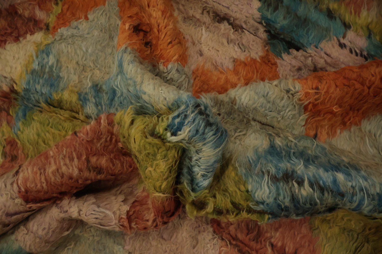 Multi-Color Moroccan Area Rug 7x10 with Eye-Catching Diamonds