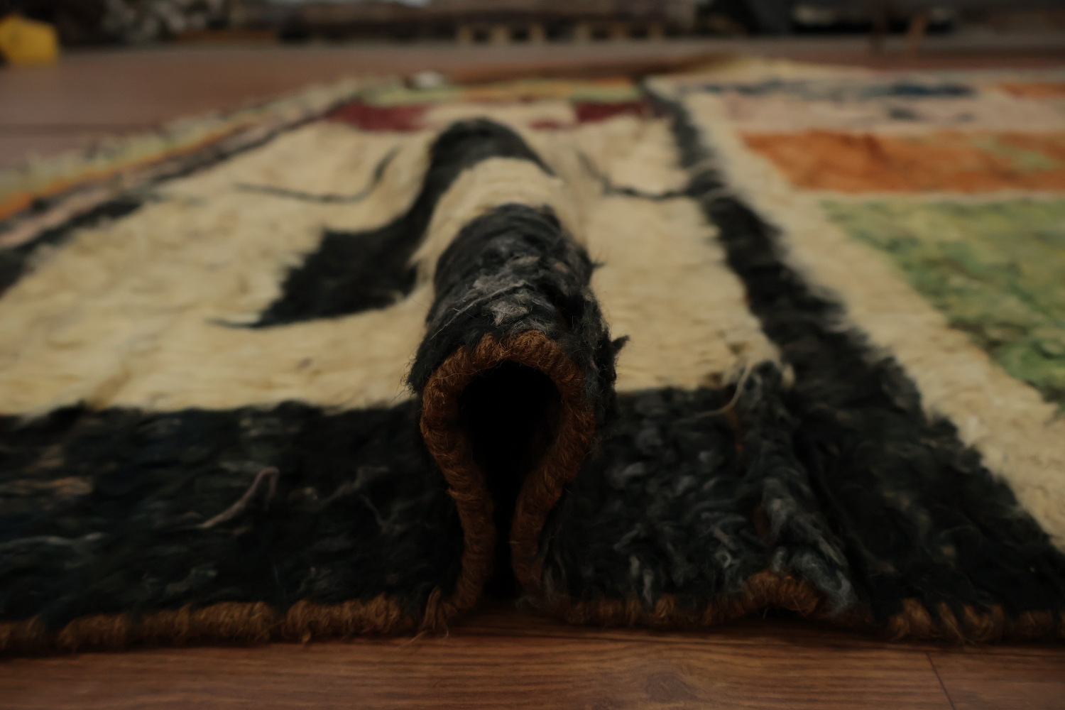 Artisanal Wool Moroccan Area Rug 9x12 to Brighten Your Space