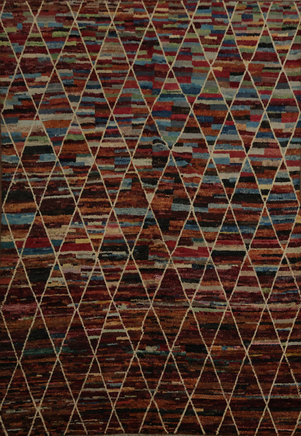 Stylish Geometric Moroccan Large Area Rug 9x12 for Living Spaces