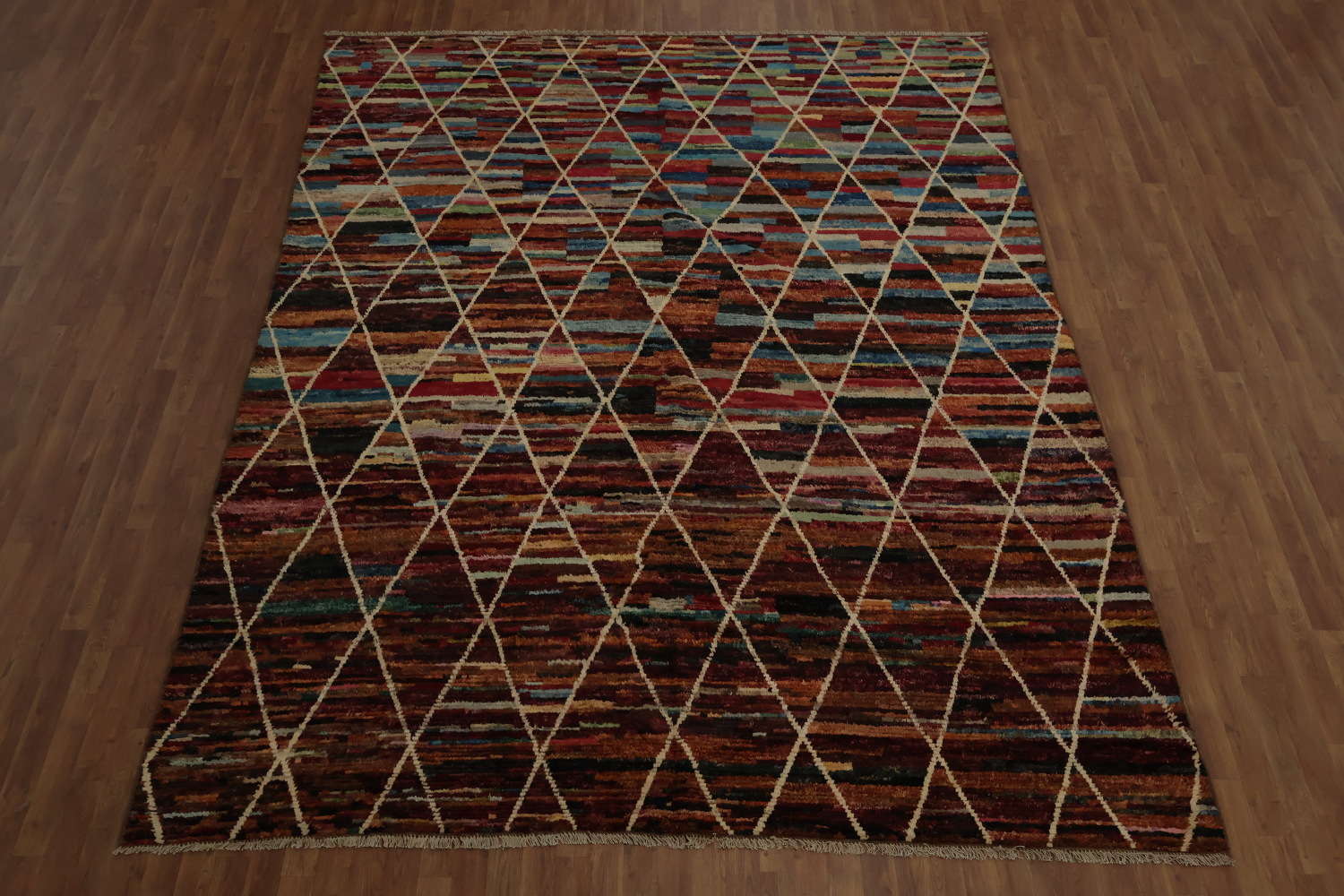 Stylish Geometric Moroccan Large Area Rug 9x12 for Living Spaces