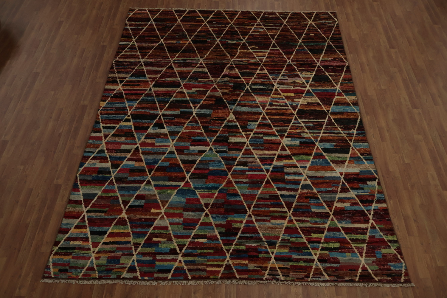 Stylish Geometric Moroccan Large Area Rug 9x12 for Living Spaces