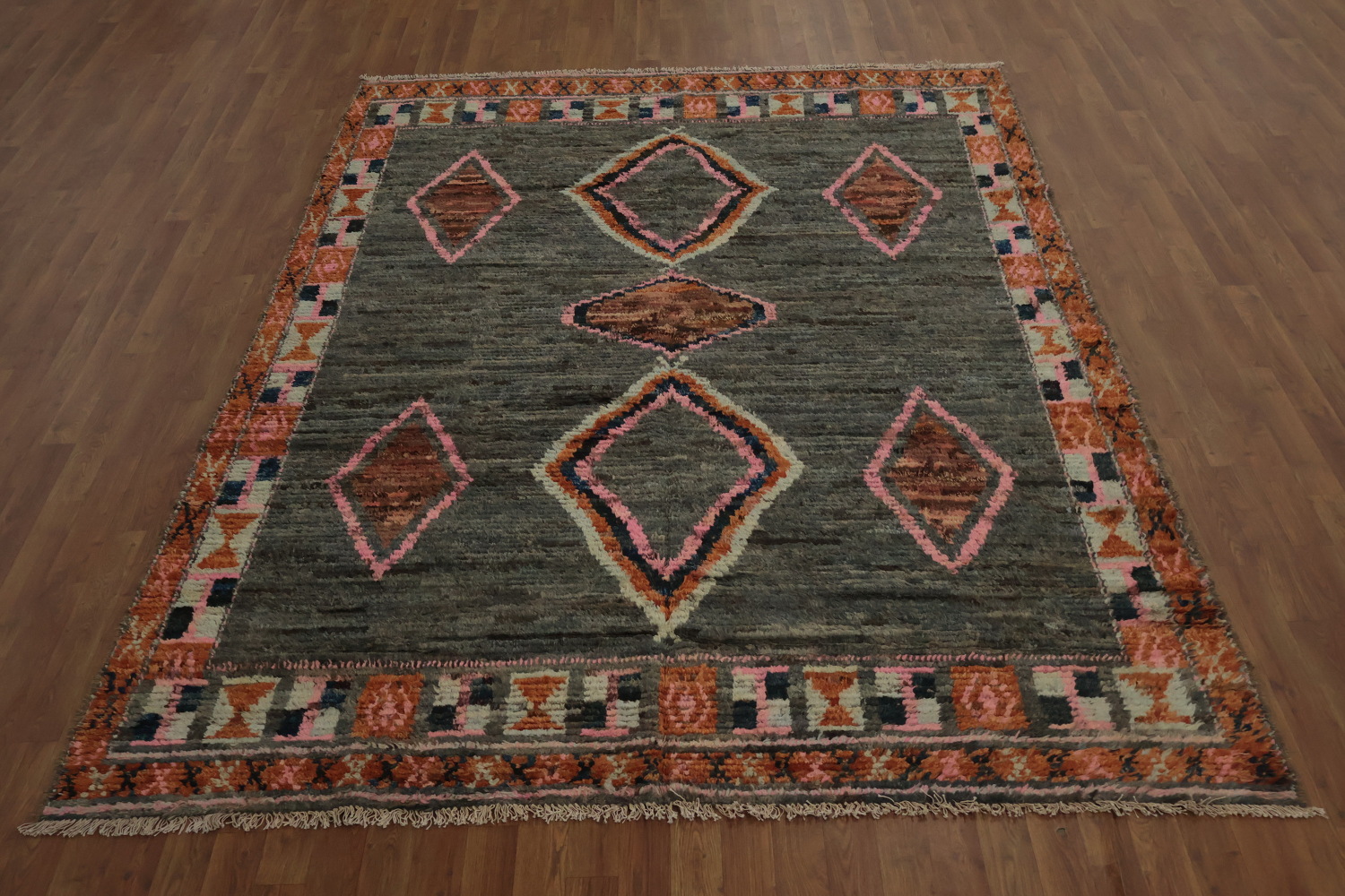 Eclectic Moroccan Area Rug 7x10 with Rich Colors and Tribal Influences