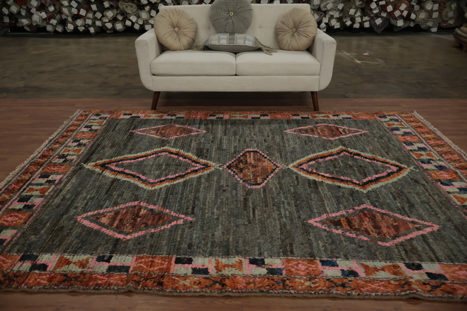 Eclectic Moroccan Area Rug 7x10 with Rich Colors and Tribal Influences