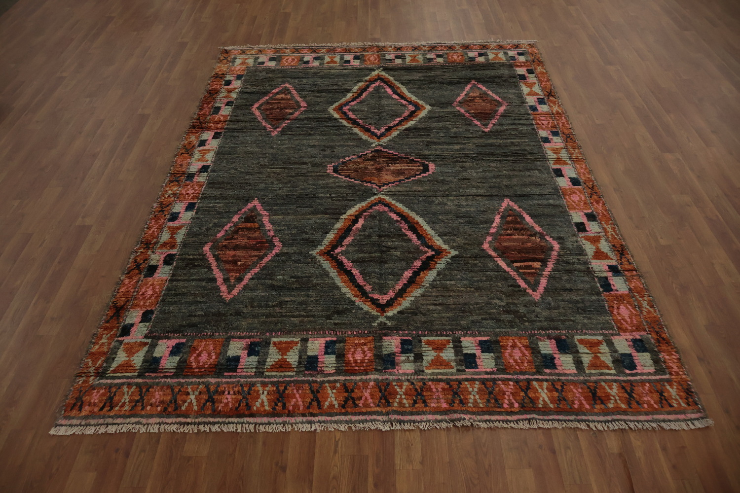 Eclectic Moroccan Area Rug 7x10 with Rich Colors and Tribal Influences