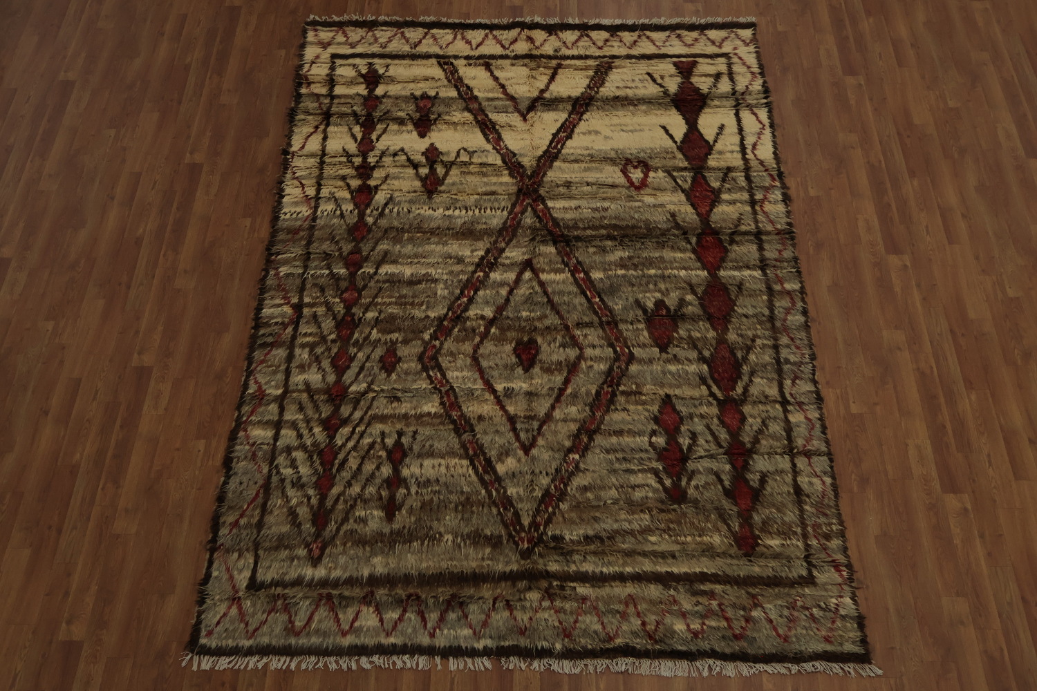 Tribal Wool Moroccan Area Rug 7x10
