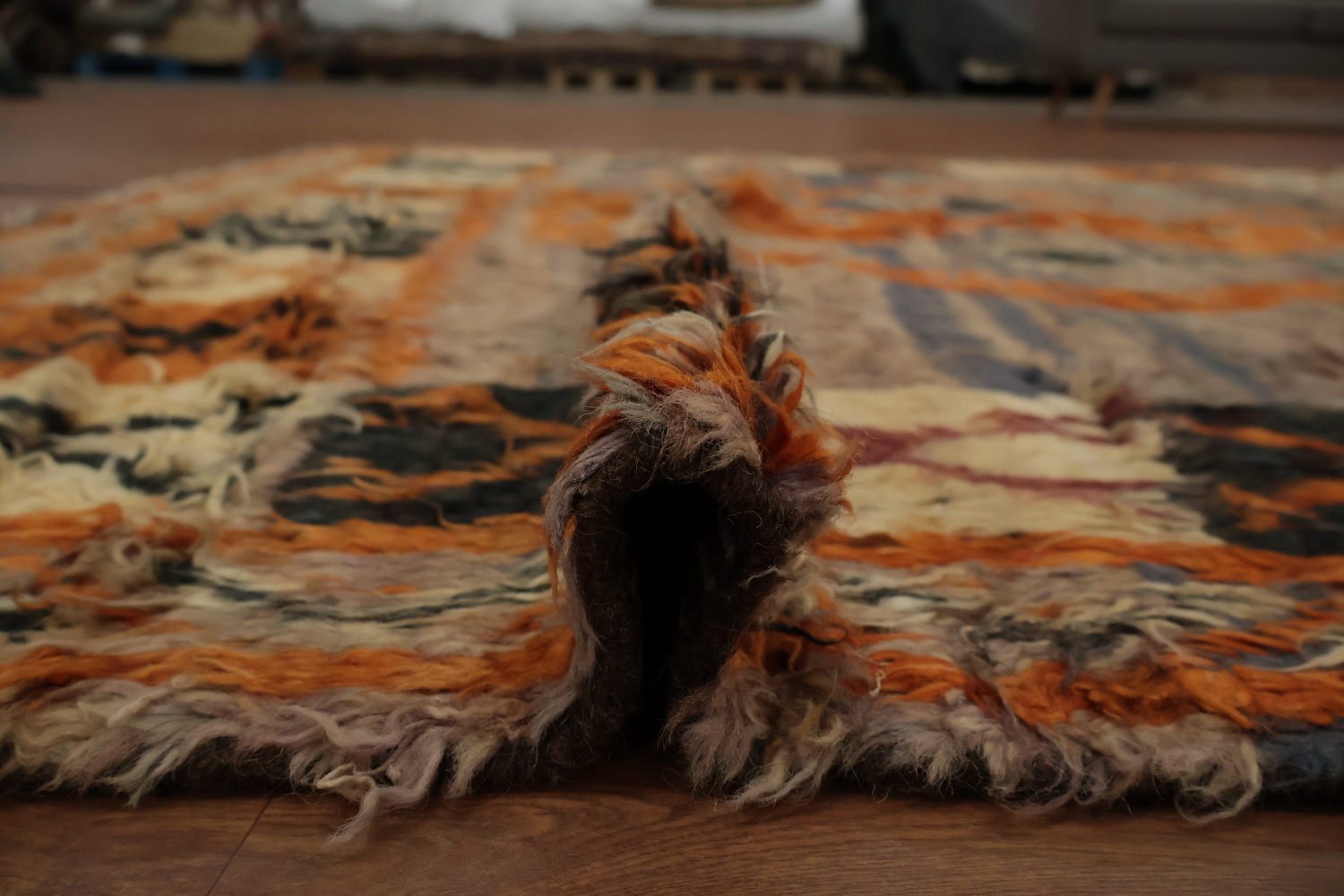 Bohemian Moroccan Berber Area Rug 6x10 with Geometric Centerpiece