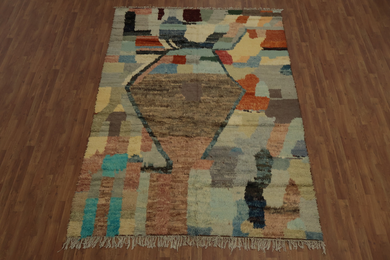 Modern Flair Multicolored Abstract Moroccan Area Rug 7x10