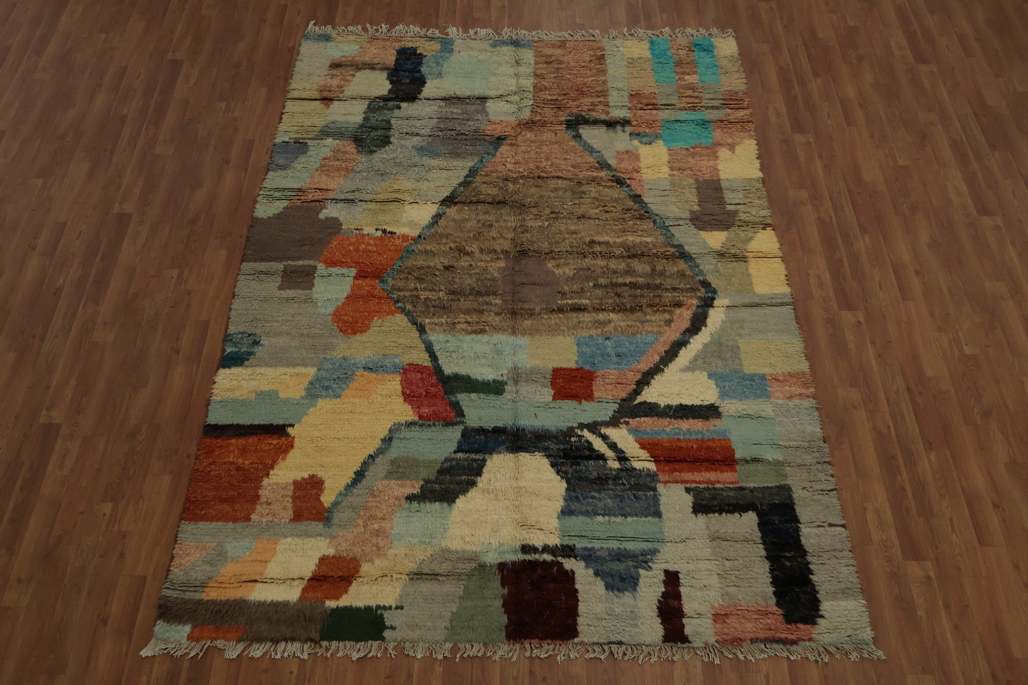 Modern Flair Multicolored Abstract Moroccan Area Rug 7x10