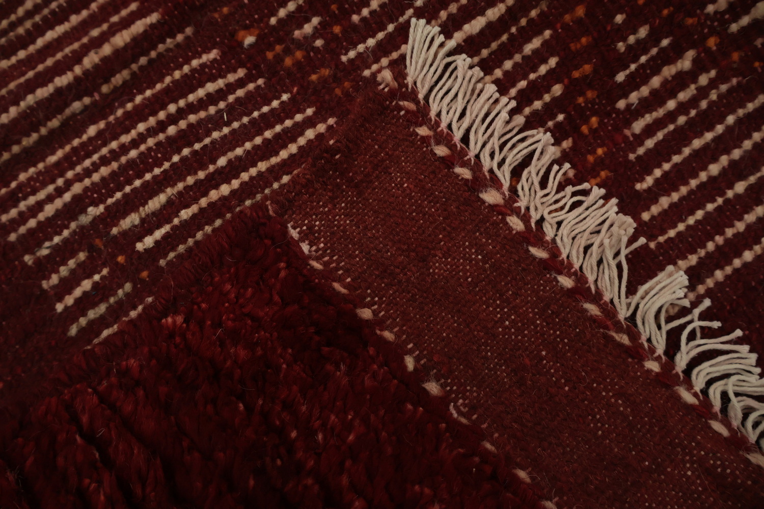 Geometric Red Moroccan Area Rug 7x10