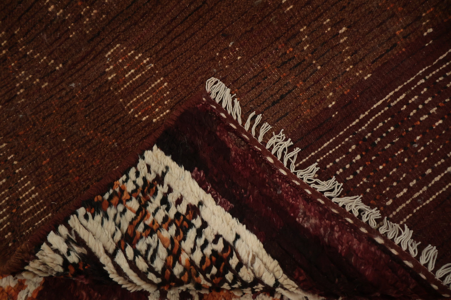 Bohemian Charm Diamond Moroccan Wool Area Rug 7x10