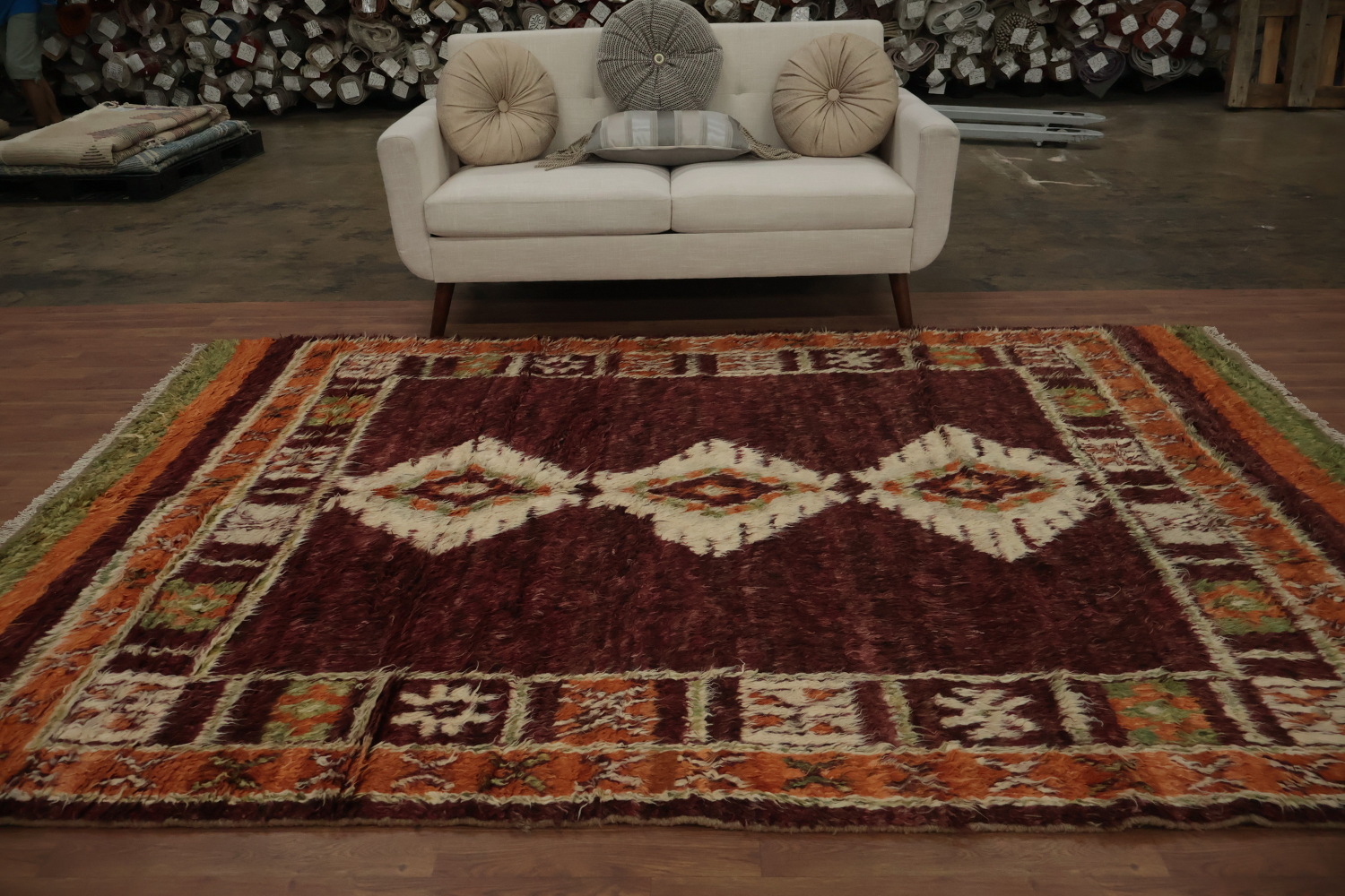 Tribal Berber Moroccan Oriental Area Rug 7x10