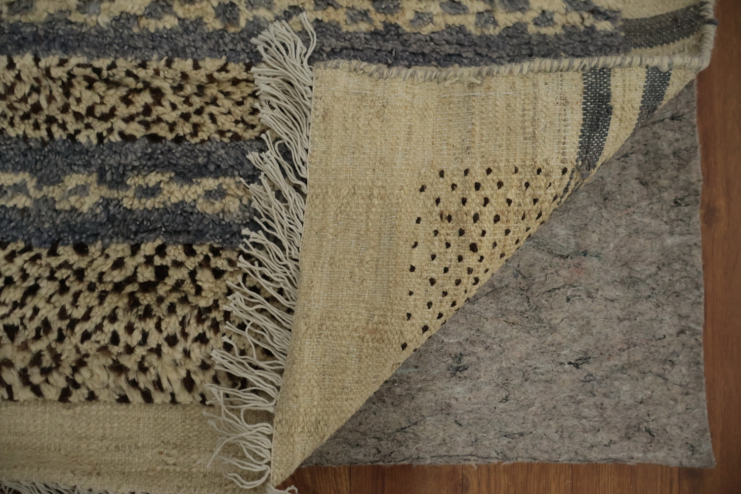 Striped Wool Moroccan Area Rug 6x8
