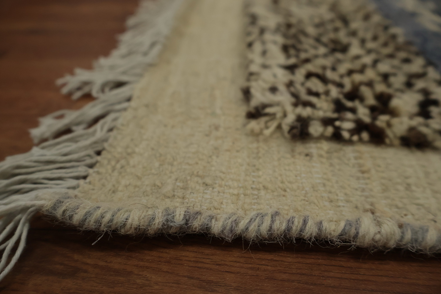 Striped Wool Moroccan Area Rug 6x8