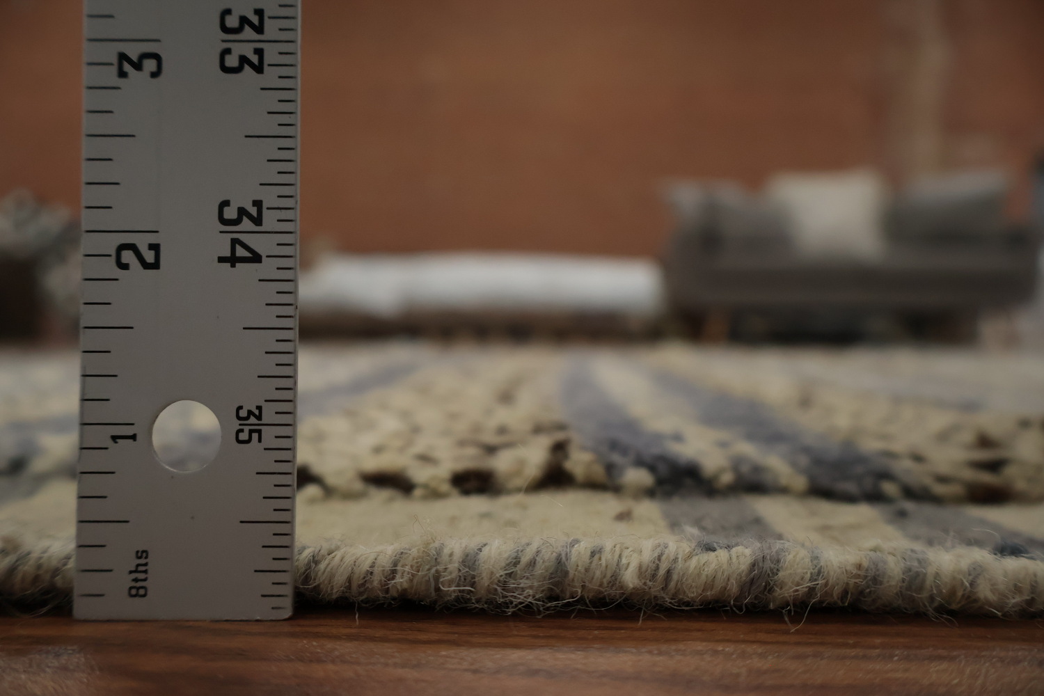 Striped Wool Moroccan Area Rug 6x8